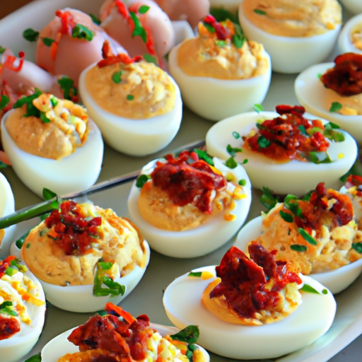 Customize Deviled Eggs with Various Flavors and Garnishes